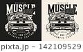 American custom car vintage label 142109529