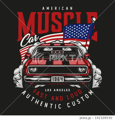 American custom car vintage label American custom car vintage label 142109530