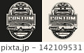 American custom car vintage label 142109531