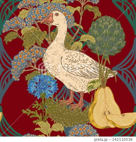 chinese background with bird 142110536