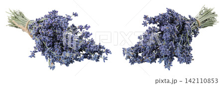 Set of lavender bouquets from different angles isolated on transparent background. Natural floral collection for botanical design, cosmetics, wedding, decoration and organic products Set of lavender bouquets from different angles isolated on transparent background. Natural floral collection for botanical design, cosmetics, wedding, decoration and organic products 142110853