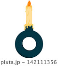 Candle decoration on trendy holder vector icon 142111356