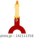 Candle decoration on modern holder vector icon 142111358