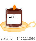 Candle decoration on holder vector cartoon icon 142111360