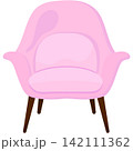 Pink armchair vector soft chair icon illustration 142111362