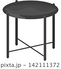 Coffee table vector round small black desk icon 142111372