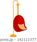 Decorative garden hanged swing chair vector icon 142111377