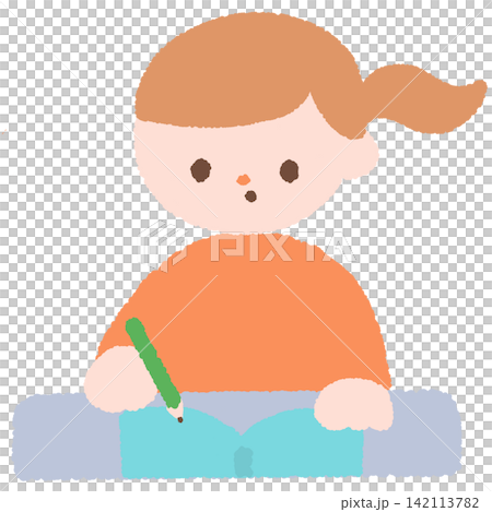 勉強する子どものイラスト 142113782