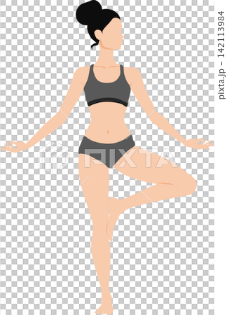 Illustration of a yoga woman Illustration of a yoga woman 142113984
