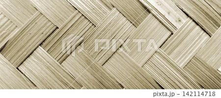 Light cream bamboo weave texture background Light cream bamboo weave texture background 142114718