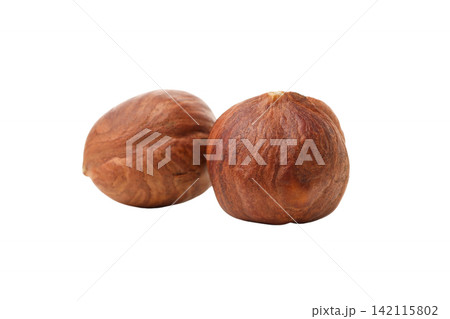 Hazelnuts on white, perfect for snacking, PNG Hazelnuts on white, perfect for snacking, PNG 142115802