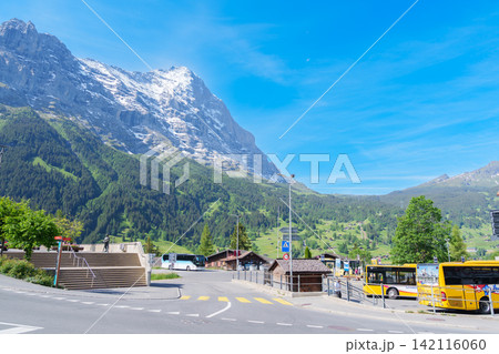 Grindelwald is a famous alpine resort village in the Bernese Oberland region of Switzerland. 8 June 2026, Bern, Switzerland Grindelwald is a famous alpine resort village in the Bernese Oberland region of Switzerland. 8 June 2026, Bern, Switzerland 142116060