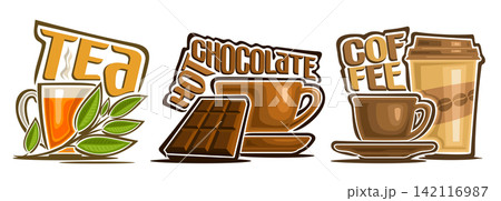 Vector Hot Drink Set 142116987