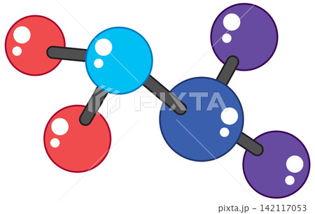 Colorful Molecular Structure Vector Illustration on White Background Colorful Molecular Structure Vector Illustration on White Background 142117053