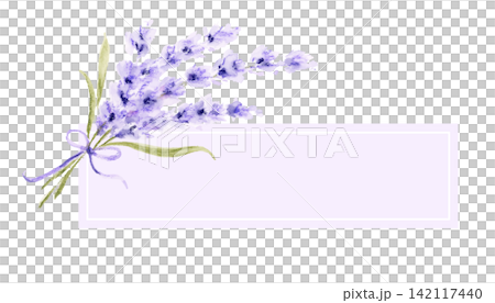 Watercolor hand-painted lavender bouquet frame | Natural herb decorative frame Watercolor hand-painted lavender bouquet frame | Natural herb decorative frame 142117440