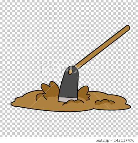 tilling with a hoe tilling with a hoe 142117476