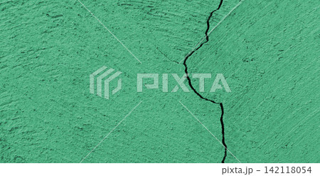 Cracked green concrete plaster texture Cracked green concrete plaster texture 142118054