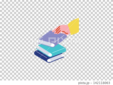 本を選ぶ手のイラスト 142118063