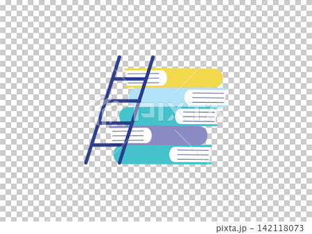 積み重なった本のイラスト 142118073