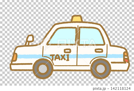 Simple and cute hand-drawn taxi icon illustration; car illustration that can be used as an illustration. Simple and cute hand-drawn taxi icon illustration; car illustration that can be used as an illustration. 142118124