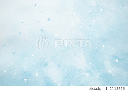 A blue watercolor background with falling snow for designing winter holiday web banners A blue watercolor background with falling snow for designing winter holiday web banners 142118266