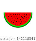 Fresh Watermelon Slice Flat Illustration 142118341