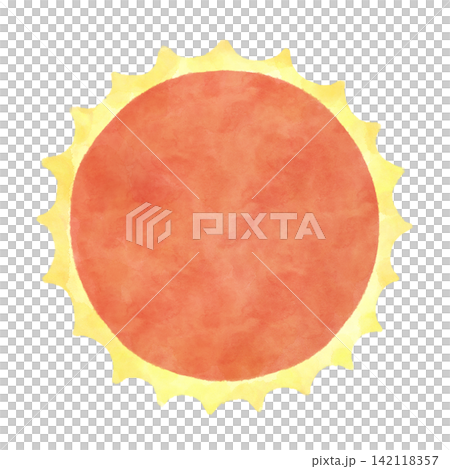 Watercolor-style sun Watercolor-style sun 142118357