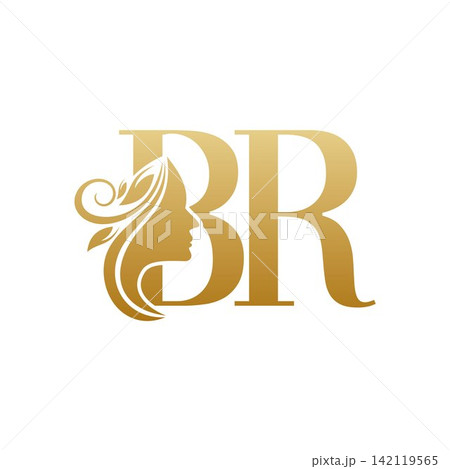 Initial BR face beauty logo design templates 142119565