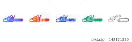 Professional Chainsaw Vector Graphics 142121889