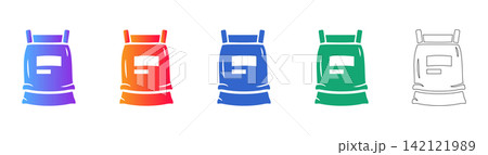 Bagged Goods Construction Icons Bagged Goods Construction Icons 142121989