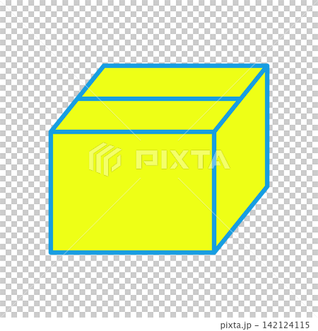 シンプルなダンボール箱のイラスト シンプルなダンボール箱のイラスト 142124115