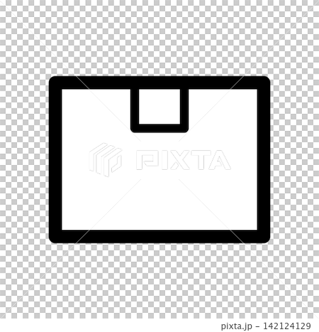 Cardboard icon viewed from the front Cardboard icon viewed from the front 142124129
