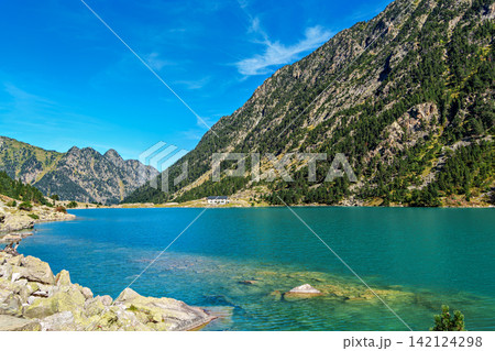 Lac de Gaube, Gaube Lake is a lake in the French Pyrenees, near the town of Cauterets in France Lac de Gaube, Gaube Lake is a lake in the French Pyrenees, near the town of Cauterets in France 142124298