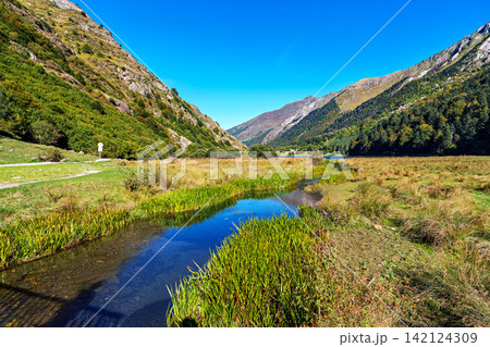 Wonderful altitude lake of Lac d'Estaing in the Lavedan, Hautes-Pyrenees, France. Wonderful altitude lake of Lac d'Estaing in the Lavedan, Hautes-Pyrenees, France. 142124309