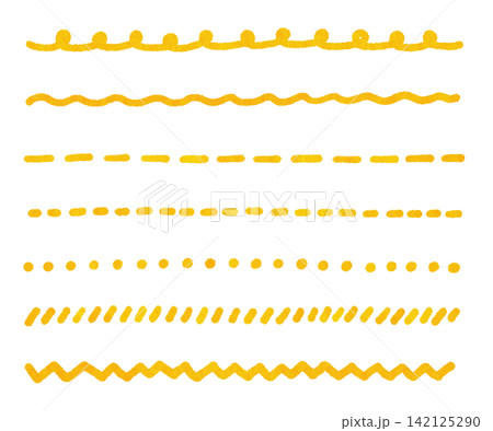シンプルな手描きラインのセット 142125290