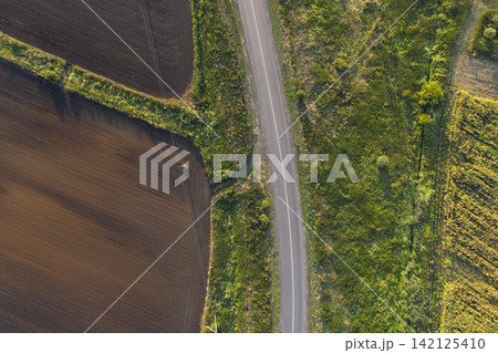 road, view from above, aerial view road, view from above, aerial view 142125410