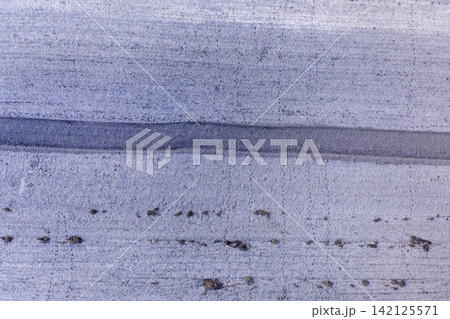 sown agricultural field, view from above sown agricultural field, view from above 142125571