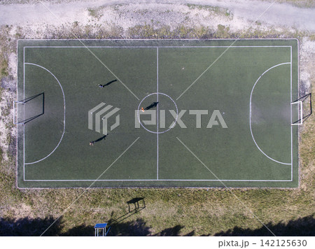 football field, sports ground, view from above 142125630