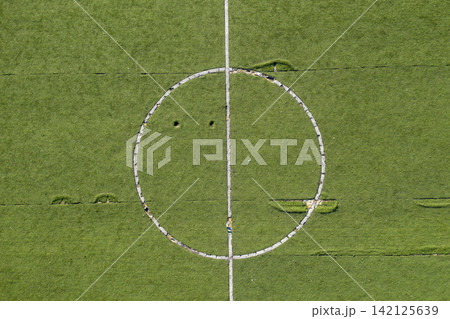 football field, sports ground, view from above football field, sports ground, view from above 142125639