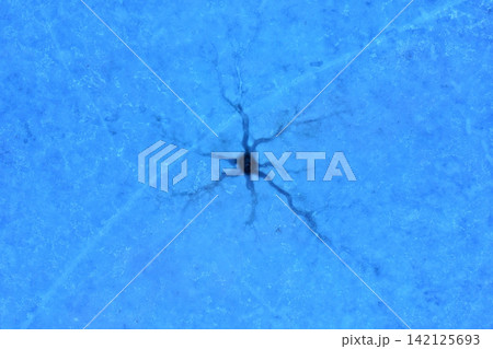 ice hole, frozen lake, aerial view ice hole, frozen lake, aerial view 142125693