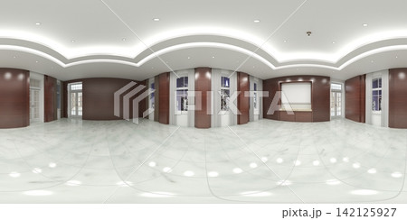 spherical panorama of the interior, 3D illustration, render spherical panorama of the interior, 3D illustration, render 142125927