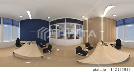 spherical panorama of the interior, 3D illustration, render spherical panorama of the interior, 3D illustration, render 142125933
