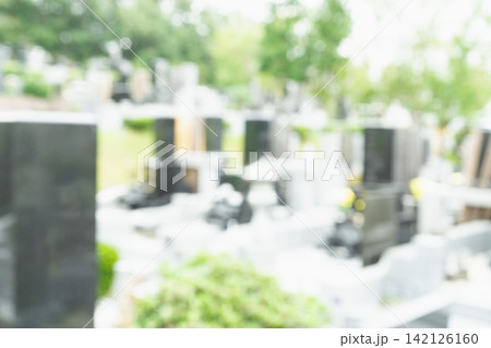 墓地のぼかし画像 お墓参りボケ写真 墓地のぼかし画像 お墓参りボケ写真 142126160