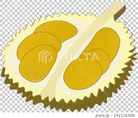 durian cut half durian cut half 142126308