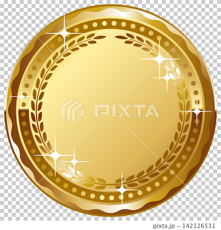 Luxurious emblem frame, gold Luxurious emblem frame, gold 142126531