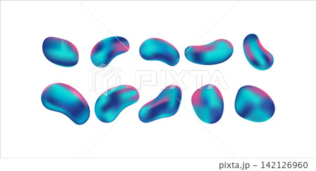 3D Chrome abstract liquid shapes. Inflated metal objects. Realistic render elements set 3D Chrome abstract liquid shapes. Inflated metal objects. Realistic render elements set 142126960