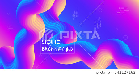 Abstract background with 3d fluid liquid shape swirls effect 142127162