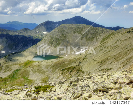 Todorka glacial lake Todorini Ochi Pirin Mountains Bulgaria near Bansko Todorka glacial lake Todorini Ochi Pirin Mountains Bulgaria near Bansko 142127547