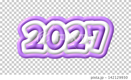 Purple 3D letters for 2027 Purple 3D letters for 2027 142129930