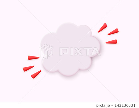 3D comic speech bubble.3D Vector Illustrations. 3D comic speech bubble.3D Vector Illustrations. 142130331
